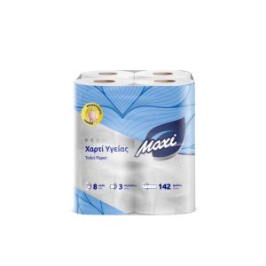 Тоалетна хартия Maxi Premium 3-пластова 8 ролки