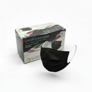 Медицински маски ALDENA черни 3-пластови Type IIR BFE ≥99% 50 бр.
